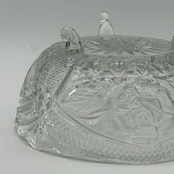 Vintage Miller Import The Irena Collection Bowl with Rose Motif in Crystal 8” - Picture 5 of 5